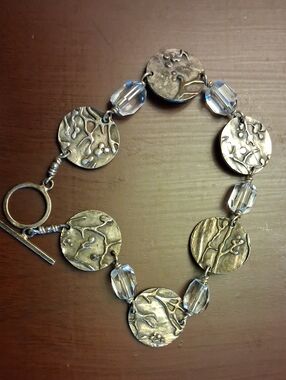 Artisan 925 Silver & Clear Crystal Bracelet - Women Jewelry